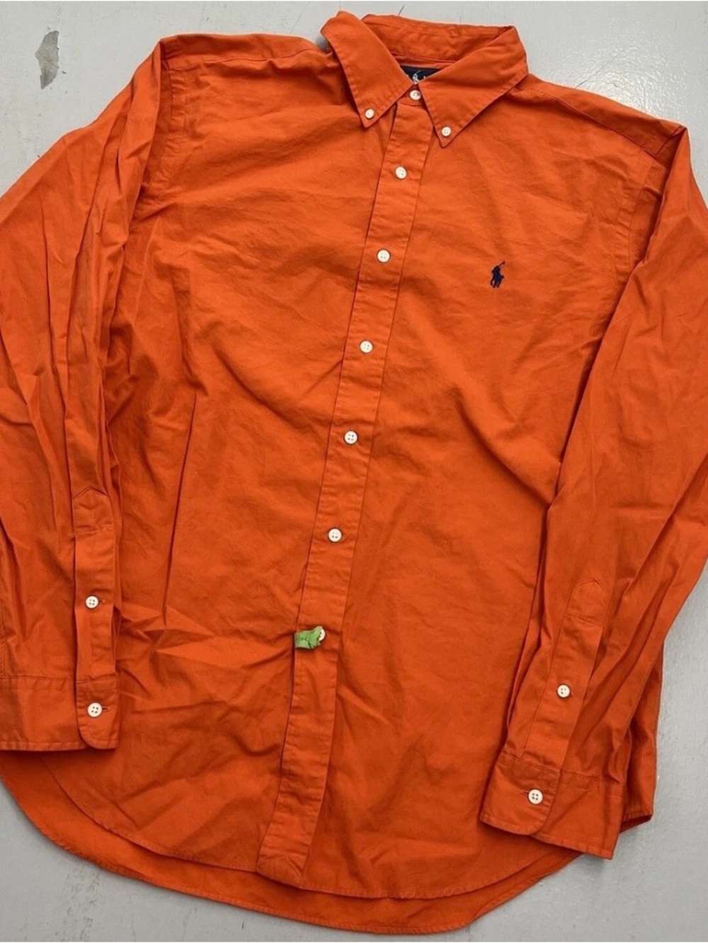 Ralph Lauren Orange Button-Down Long-Sleeve Shirt